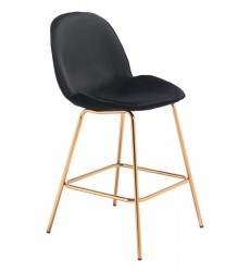  Siena Counter Chair Black Velvet (101292) - Zuo Modern