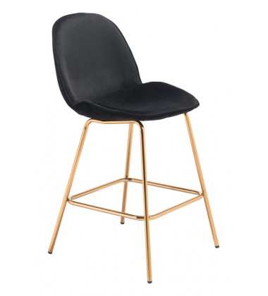  Siena Counter Chair Black Velvet (101292) - Zuo Modern