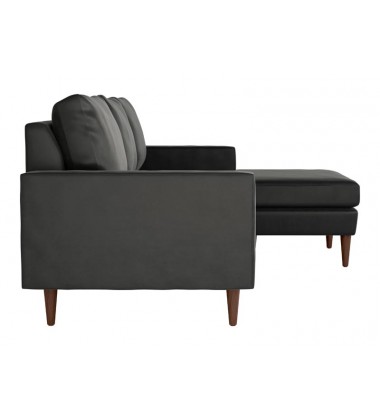  Kace Sectional Charcoal Velvet (101324) - Zuo Modern