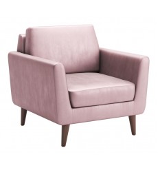  Mirabelle Arm Chair  Pink Velvet (101335) - Zuo Modern