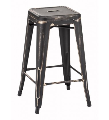  Marius Counter Stool Anti Black Gold (106112) - Zuo Modern