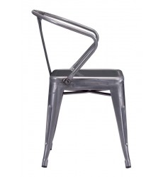  Helix Dining Chair Gunmetal (108145) - Zuo Modern
