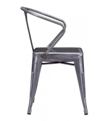  Helix Dining Chair Gunmetal (108145) - Zuo Modern