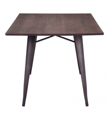  Titus Rectangul Dining Table Rustic Wood (109127) - Zuo Modern