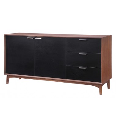  Liberty City Buffet Walnut & Black (199055) - Zuo Modern