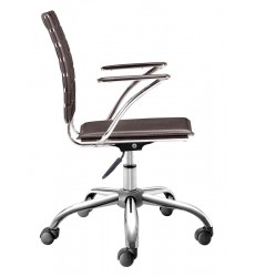 Criss Cross Office Chair Espresso (205032) - Zuo Modern
