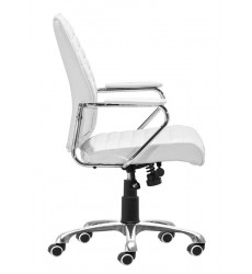  Enterprise Low Back Office Chair White (205165) - Zuo Modern