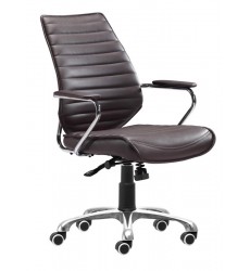  Enterprise Low Back Office Chair Espresso (205166) - Zuo Modern