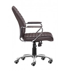  Enterprise Low Back Office Chair Espresso (205166) - Zuo Modern