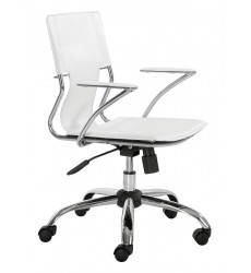  Trafico Office Chair White (205182) - Zuo Modern