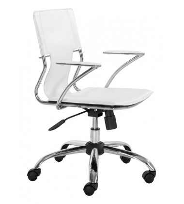  Trafico Office Chair White (205182) - Zuo Modern