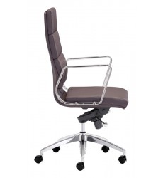  Engineer High Back Office Chair Espresso (205894) - Zuo Modern