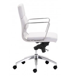  Engineer Low Back Office Chair White (205896) - Zuo Modern