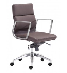  Engineer Low Back Office Chair Espresso (205897) - Zuo Modern