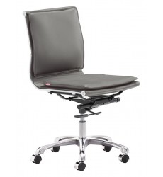  Lider Plus Armless Office Chair Gray (215233) - Zuo Modern