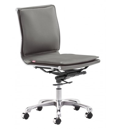  Lider Plus Armless Office Chair Gray (215233) - Zuo Modern