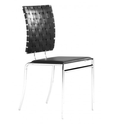  Criss Cross Dining Chair Black (333012) - Zuo Modern