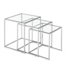  Pasos Nesting Table Clear Glass (401105) - Zuo Modern