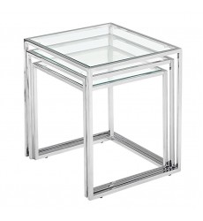  Pasos Nesting Table Clear Glass (401105) - Zuo Modern
