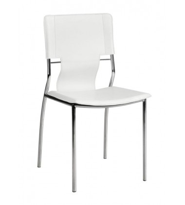  Trafico Dining Chair White (404132) - Zuo Modern