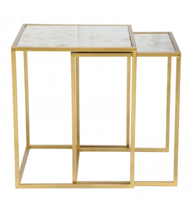  Calais Nesting Tables Brass (405005) - Zuo Modern