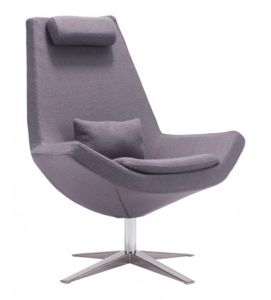 Bruges Occasional Chair Charcoal Gray (500510) - Zuo Modern