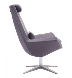  Bruges Occasional Chair Charcoal Gray (500510) - Zuo Modern