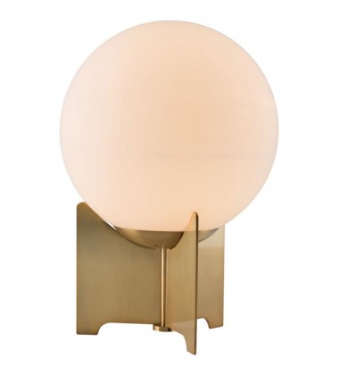  Pearl Table Lamp White & Brushed Bronze (56049) - Zuo Modern