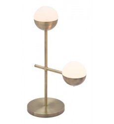  Waterloo Table Lamp White & Brushed Bronze (56050) - Zuo Modern