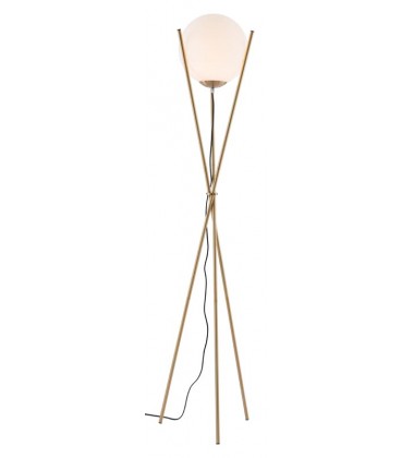  Antwerp Floor Lamp White & Brushed Brass (56052) - Zuo Modern