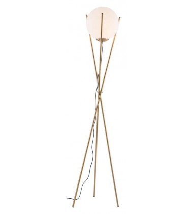  Antwerp Floor Lamp White & Brushed Brass (56052) - Zuo Modern