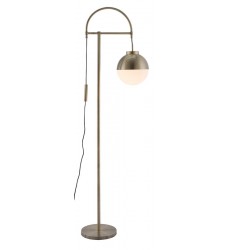  Waterloo Floor Lamp White & Brushed Brass (56053) - Zuo Modern