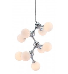  Pomegranate Ceiling Lamp White & Chrome (56066) - Zuo Modern