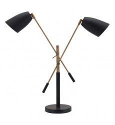  Tanner Table Lamp Matt Black & Brass (56078) - Zuo Modern