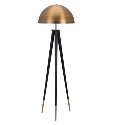  Mascot Floor Lamp Brass & Black (56088) - Zuo Modern