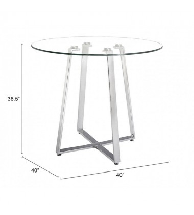  Lemon Drop Counter Table Chrome (601102) - Zuo Modern