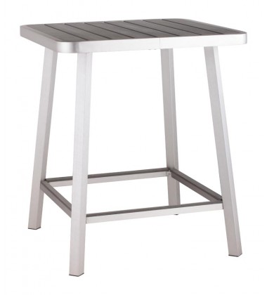  Megapolis Bar Table Brushed Aluminum (703184) - Zuo Modern