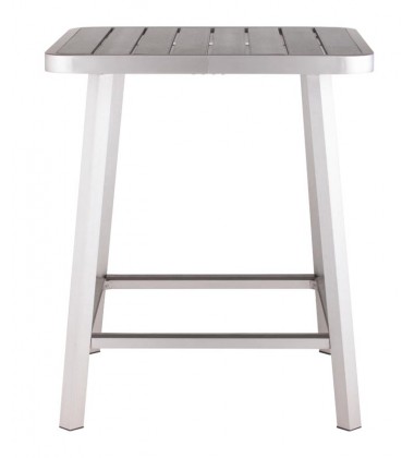  Megapolis Bar Table Brushed Aluminum (703184) - Zuo Modern