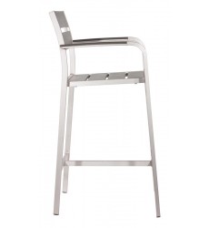  Megapolis Bar Arm Chair Brush Aluminum (703185) - Zuo Modern