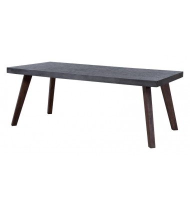 Son Dining Table Cement & Natural (703588) - Zuo Modern