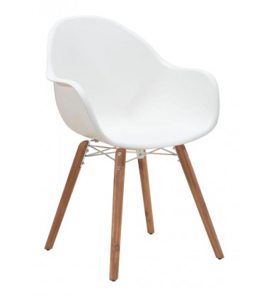 Tidal Dining Chair White (703752) - Zuo Modern
