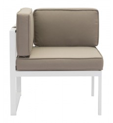  Golden Beach Corner White & Taupe (703811) - Zuo Modern