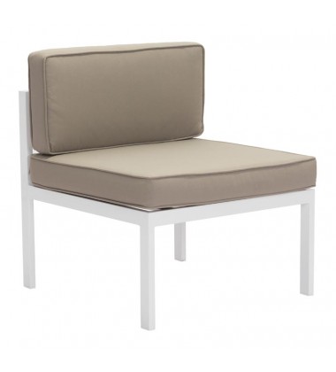Golden Beach Middle Chair White & Taupe (703814) - Zuo Modern  Golden Beach Middle Chair White & Taupe (703814) - Zuo Modern
