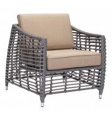  Trek Beach Arm Chair Gray & Beige (703826) - Zuo Modern