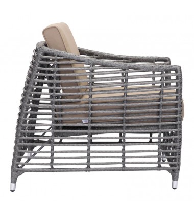  Trek Beach Arm Chair Gray & Beige (703826) - Zuo Modern
