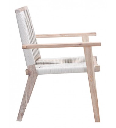  South Port Dining Chair White Wash & White (703851) - Zuo Modern