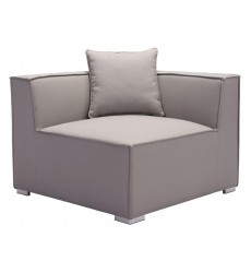  Fiji Corner Chair Gray (703855) - Zuo Modern
