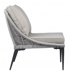  Tahiti Lounge Chair Black & Dark Gray (703885) - Zuo Modern
