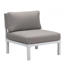  Santorini Armless Chair Wht & Gry (703895) - Zuo Modern