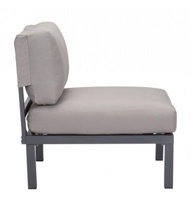  Santorini Armless  Chair Drk Gry & Gray (703900) - Zuo Modern